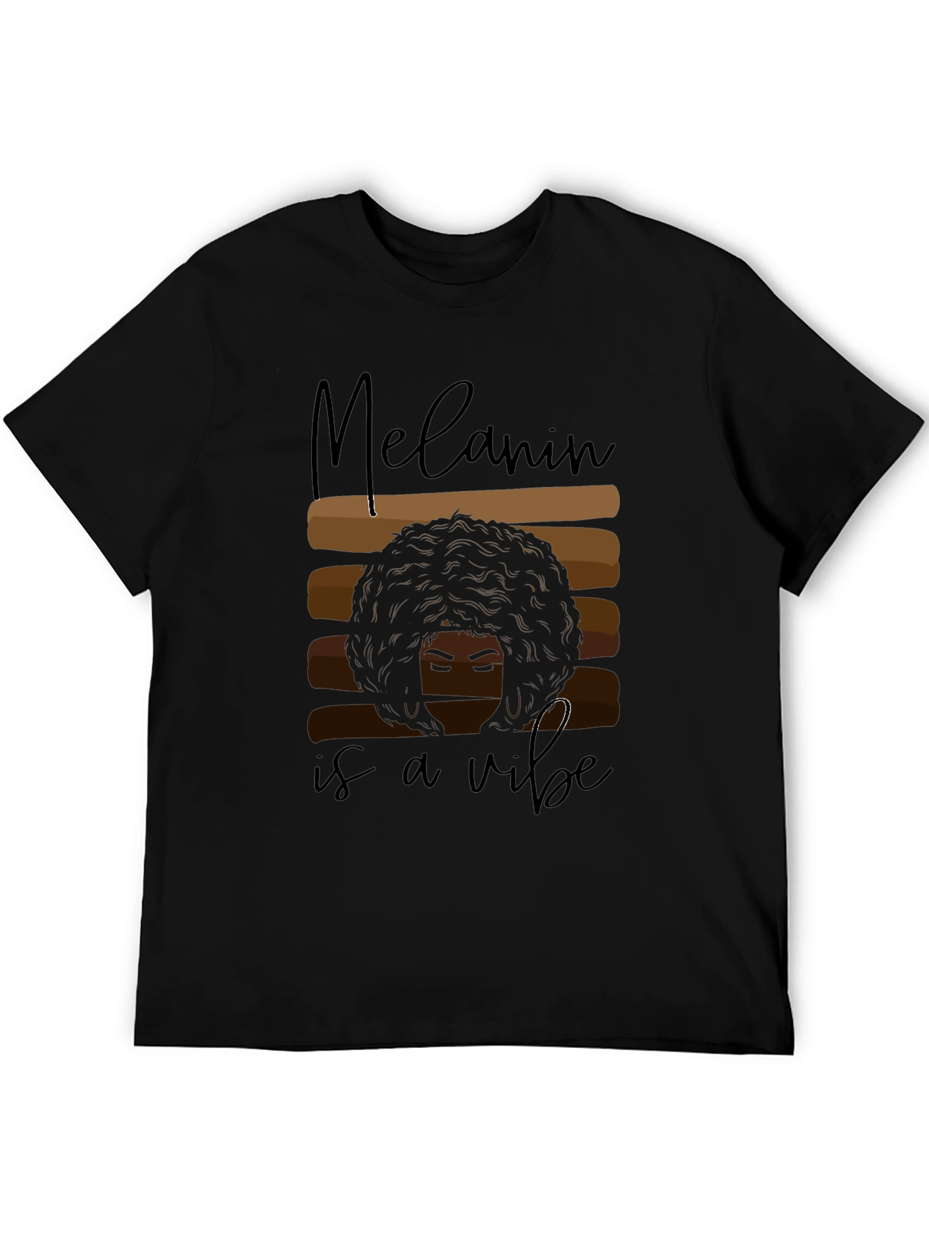 Melanin Vibe T-Shirt - Black Graphic Tee