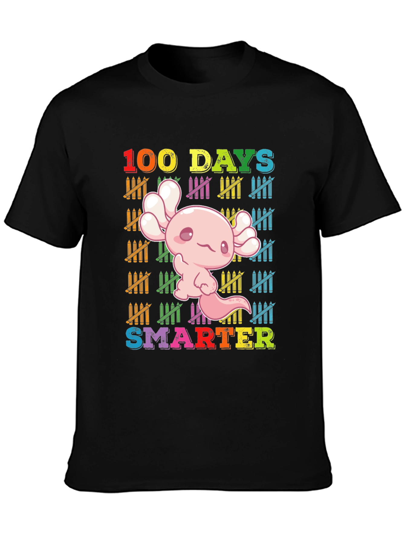 100 Days Smarter Axolotl T-Shirt
