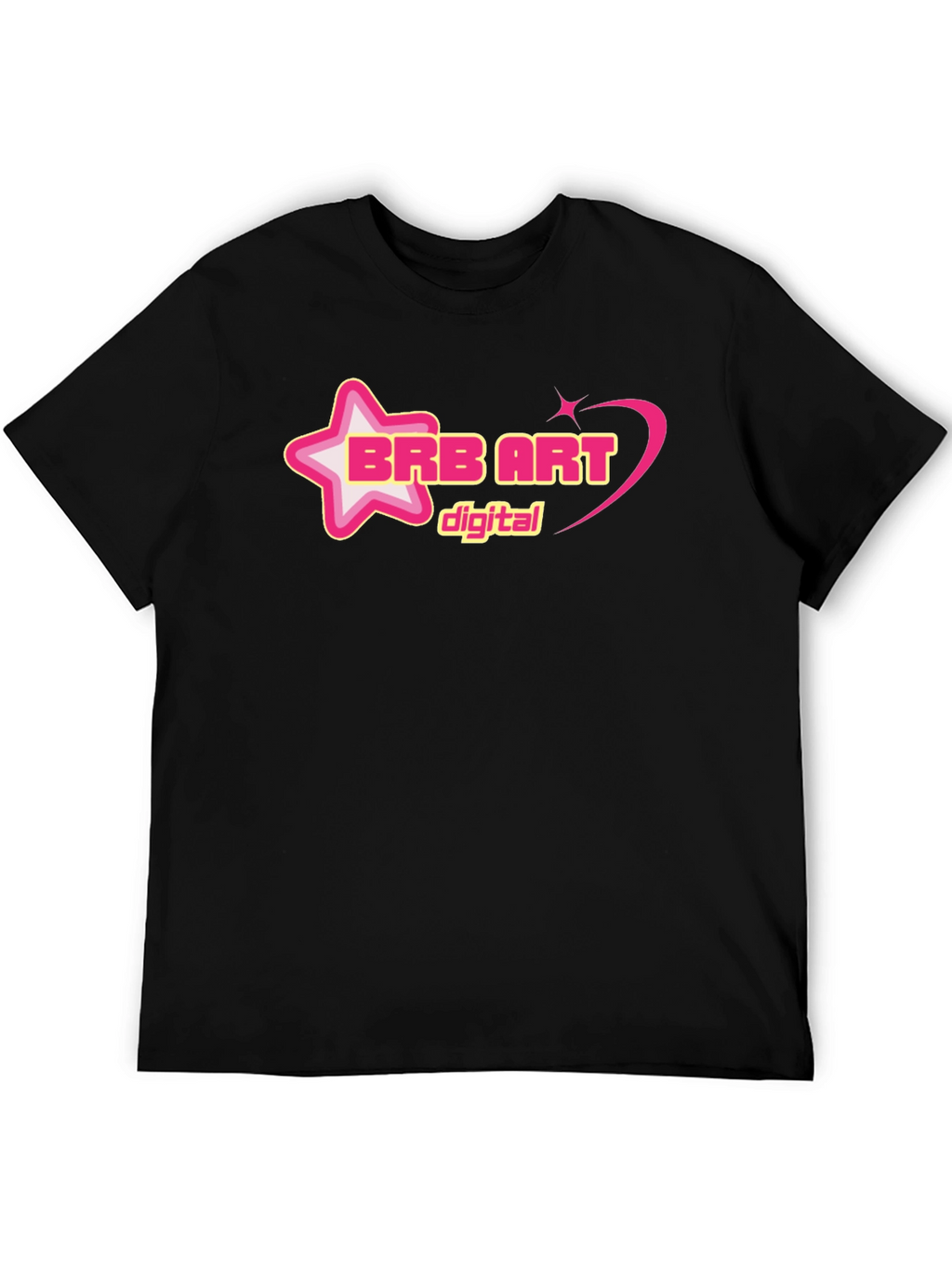 BRB ART Digital Graphic Tee - Black