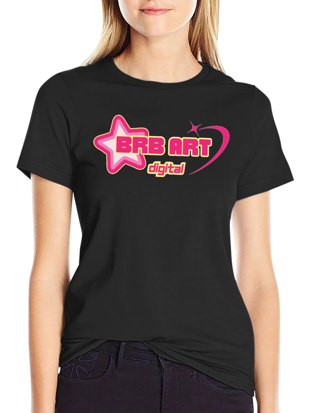 BRB ART Digital Graphic Tee - Black