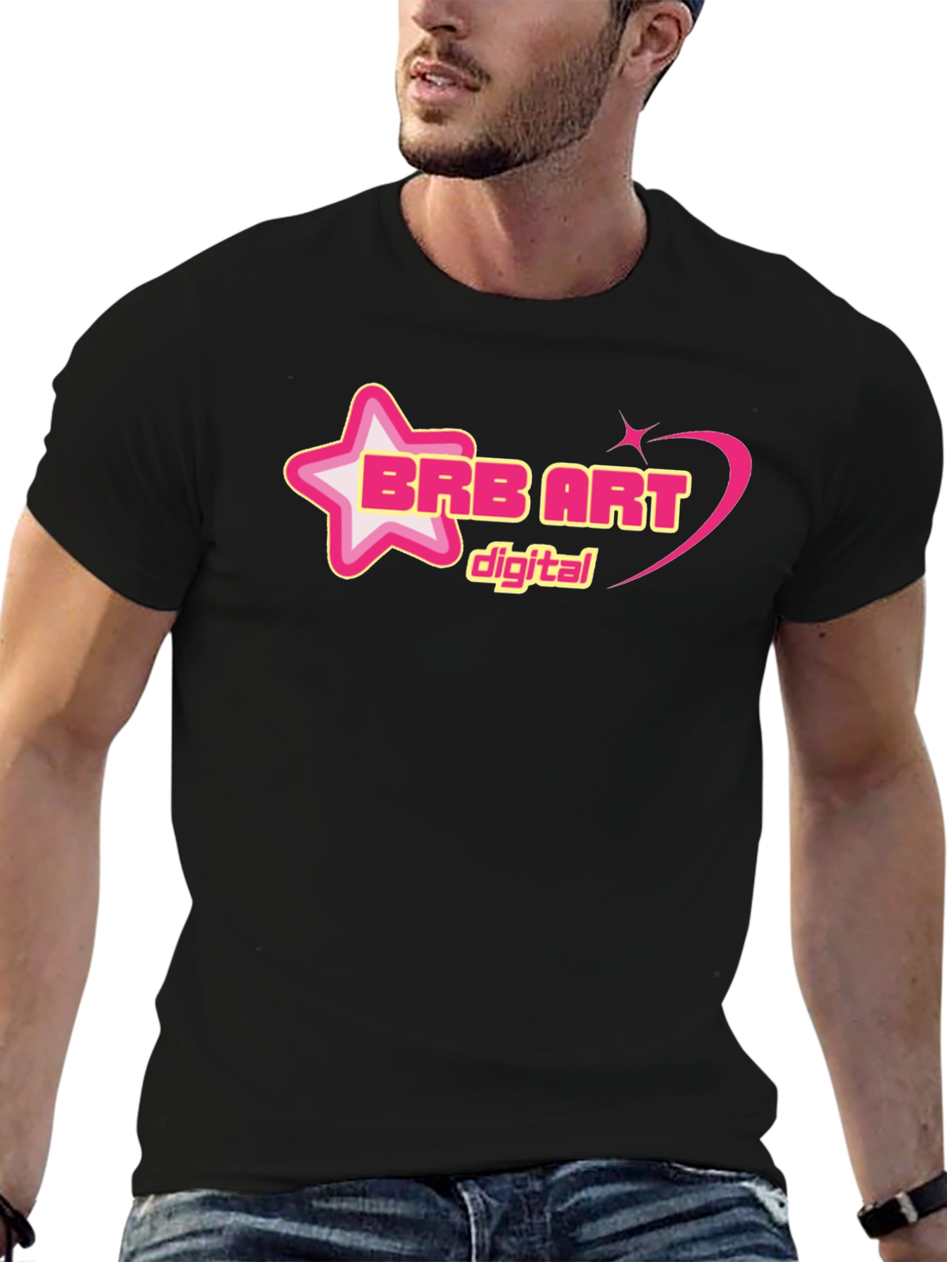 BRB ART Digital Graphic Tee - Black