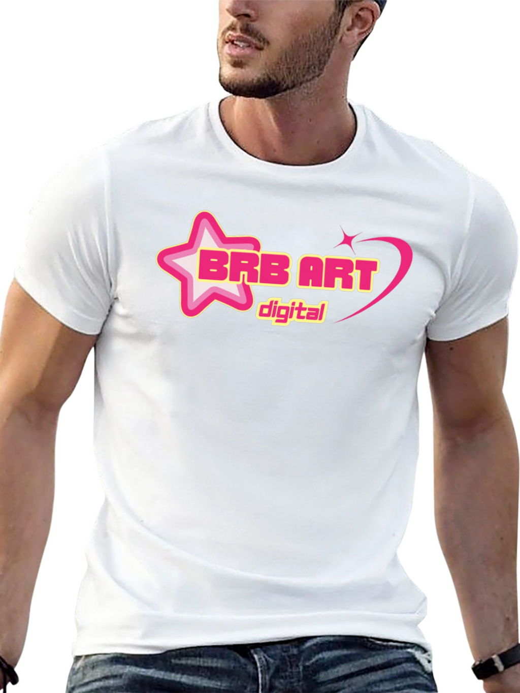 BRB ART Digital Graphic Tee - Black