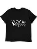 Yoga Squad Black Cotton T-Shirt