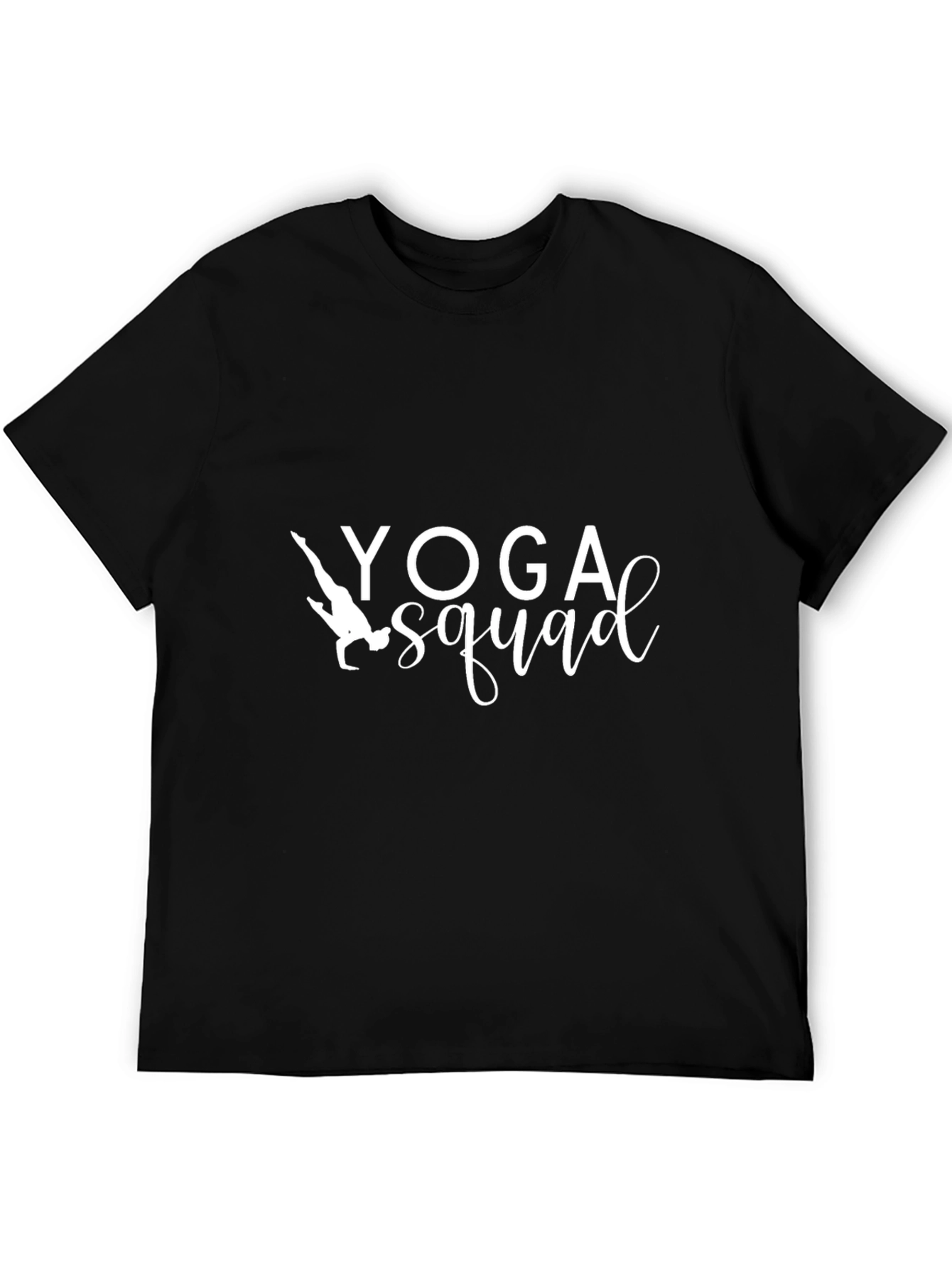 Yoga Squad Black Cotton T-Shirt