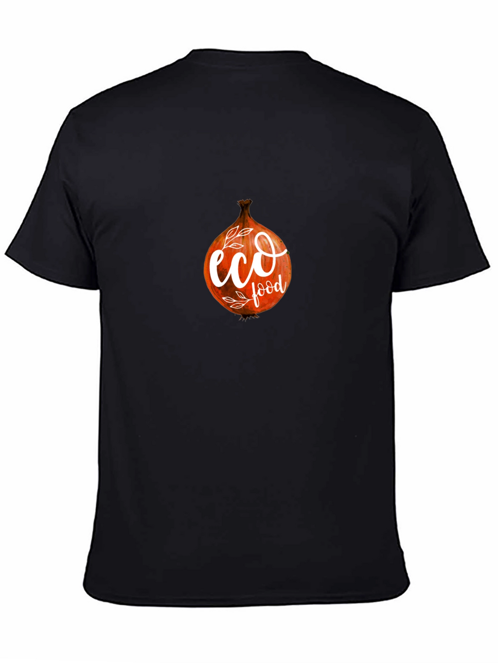 Eco Food Onion Graphic Black T-Shirt