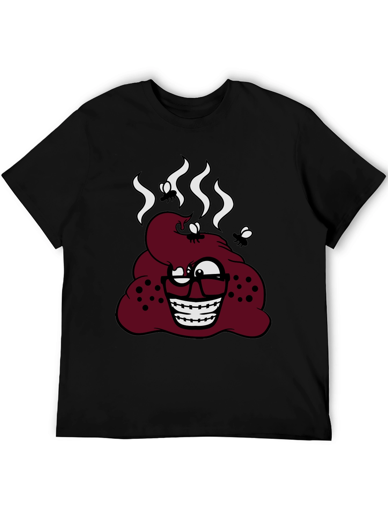Novelty Poop Emoji Graphic T-Shirt