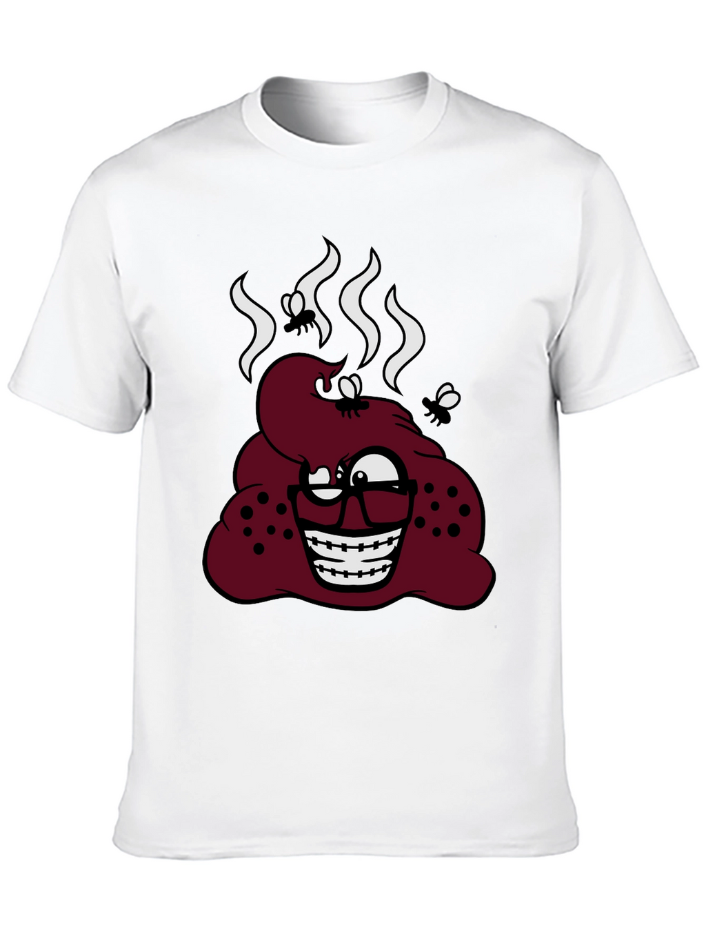 Novelty Poop Emoji Graphic T-Shirt