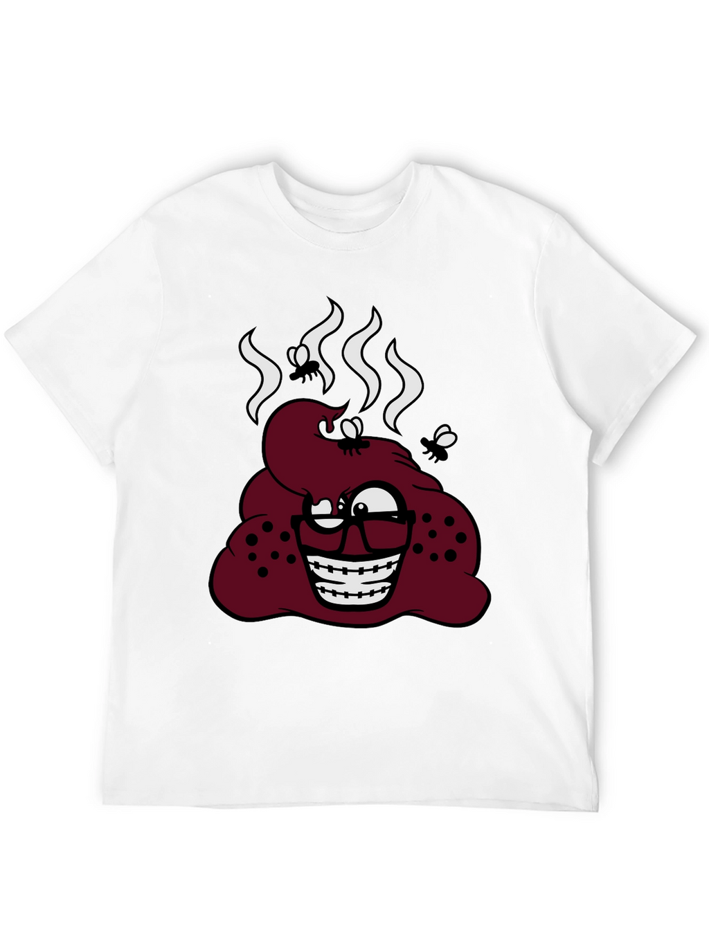 Novelty Poop Emoji Graphic T-Shirt