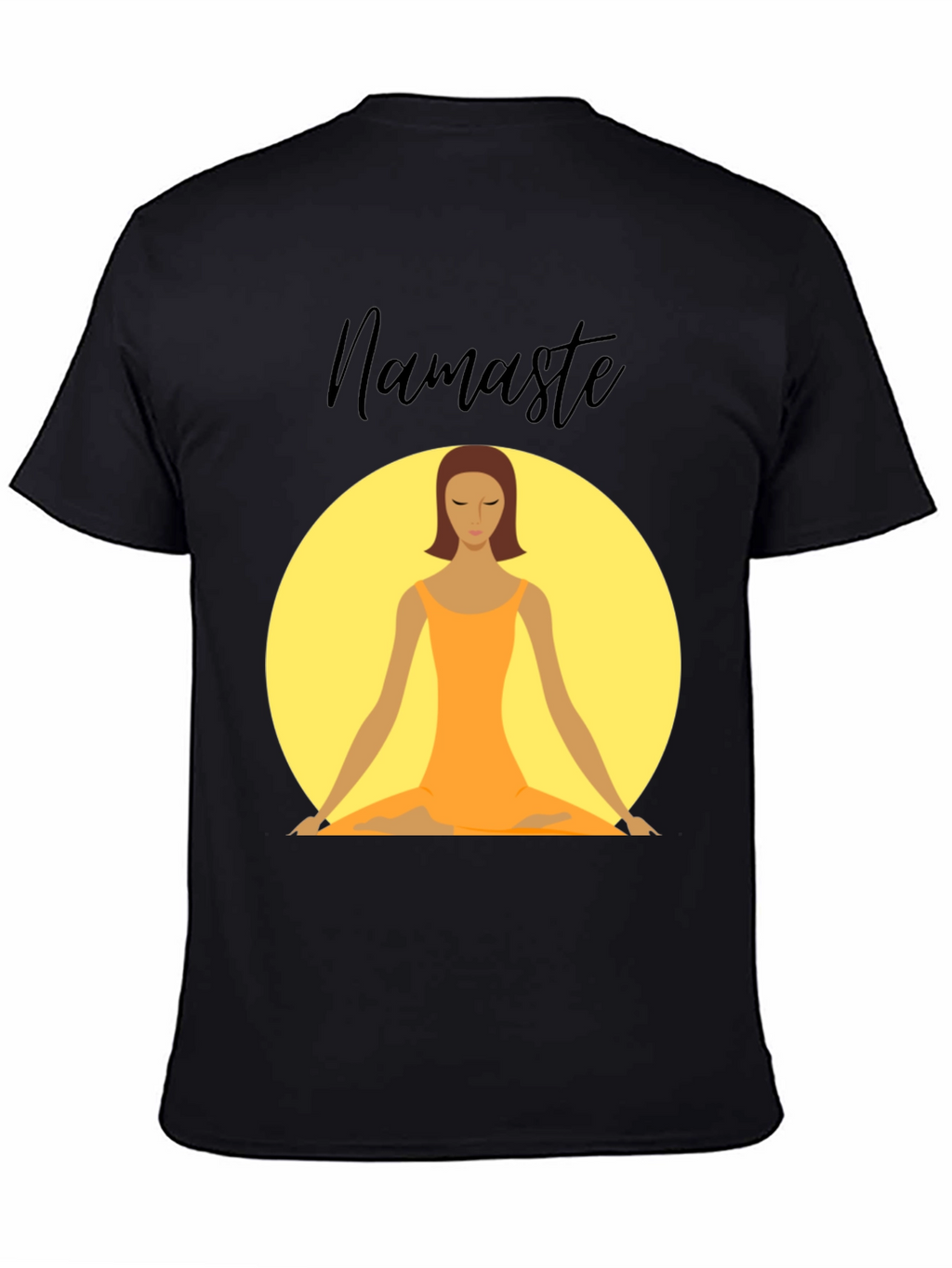 Namaste Yoga T-Shirt - Meditating Woman Design