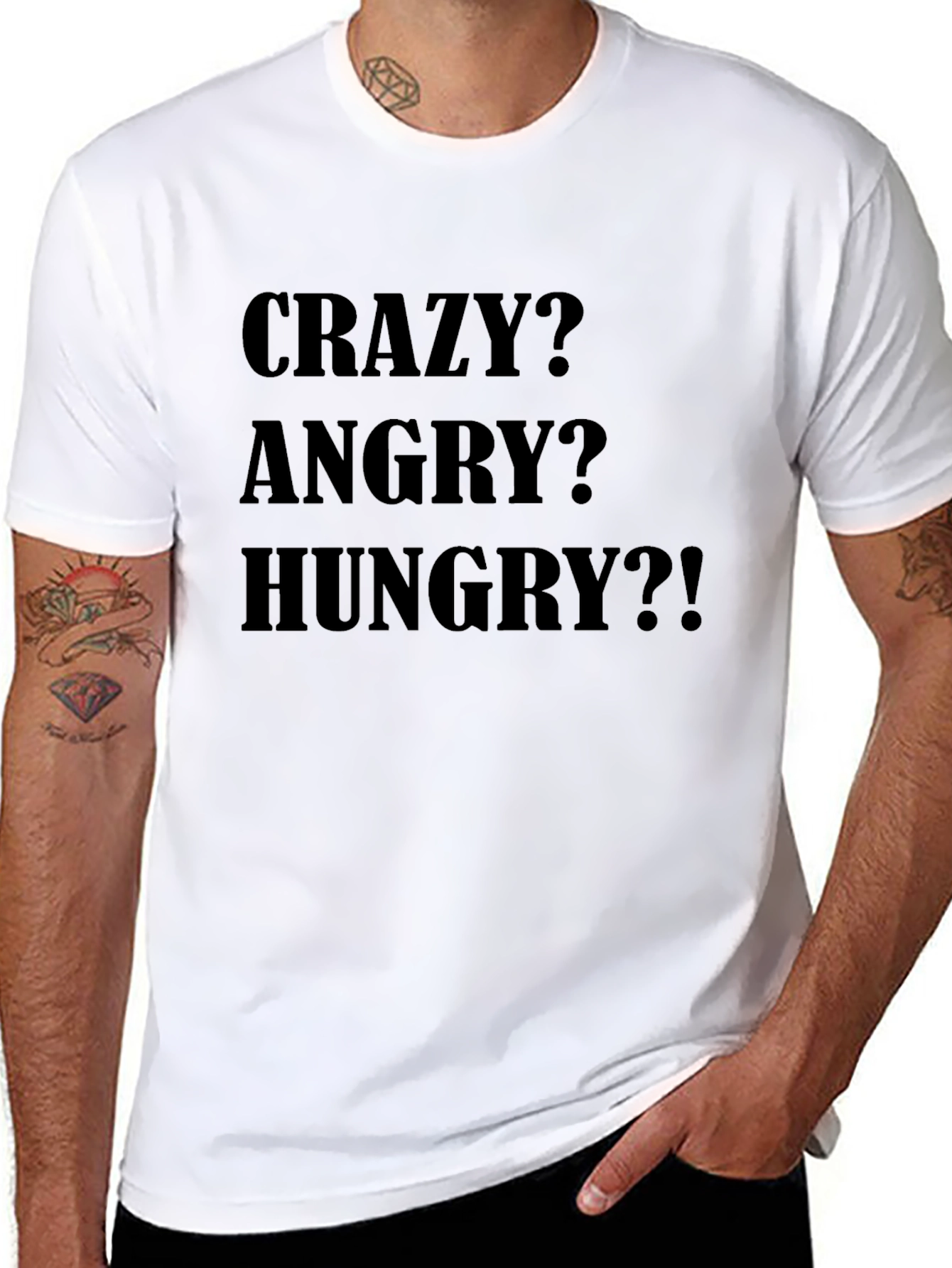Crazy Angry Hungry Tee - Black T-Shirt