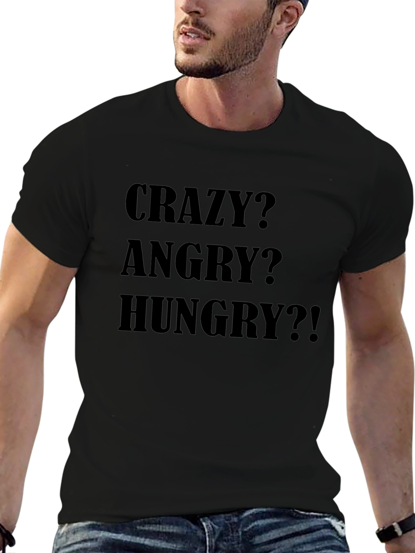 Crazy Angry Hungry Tee - Black T-Shirt