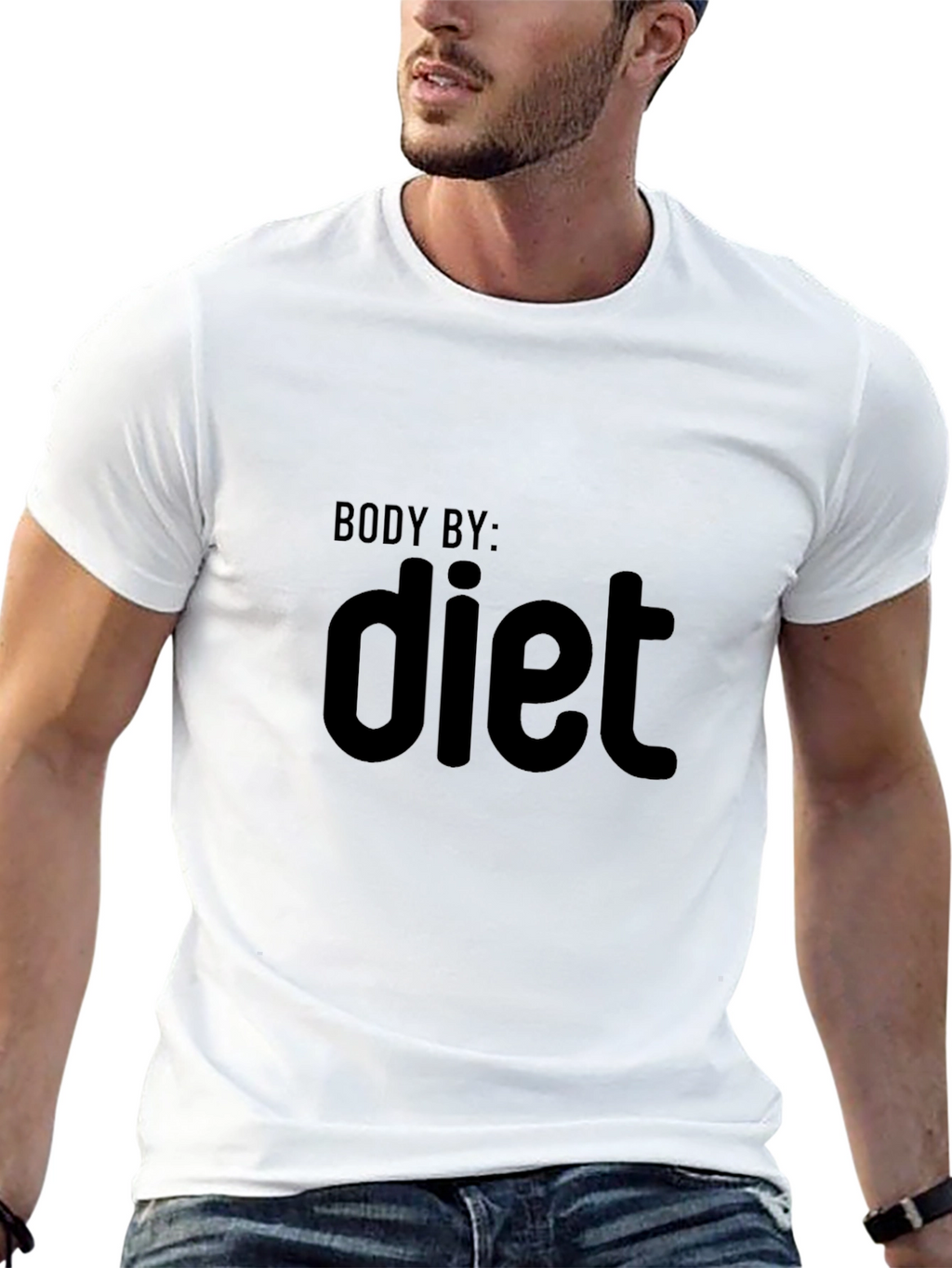 Body By Diet Black Graphic Tee