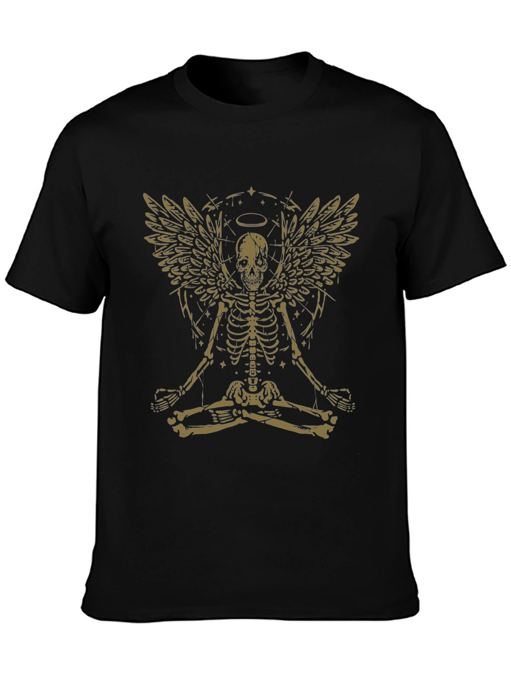 Skeleton Angel Meditation Graphic T-Shirt