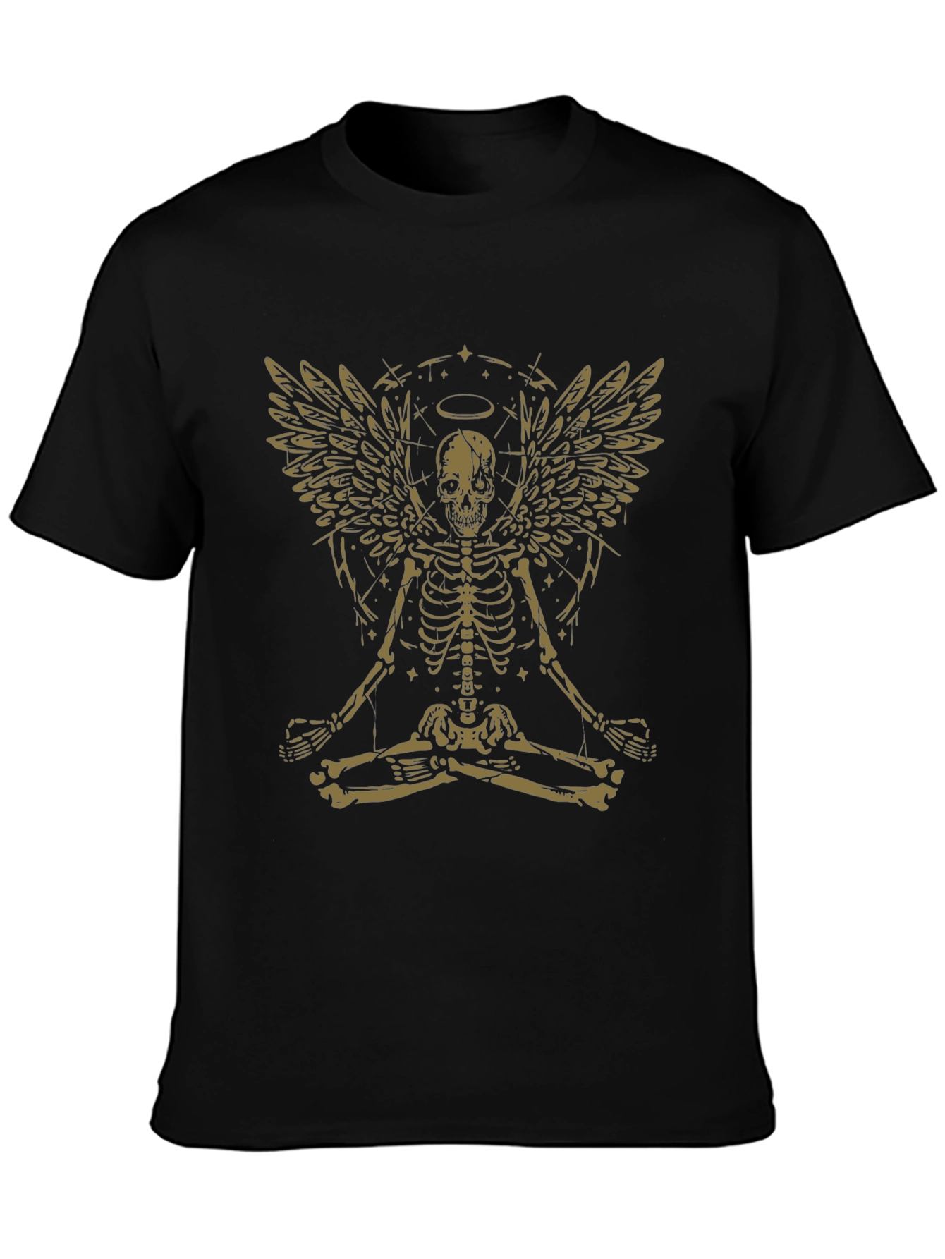 Skeleton Angel Meditation Graphic T-Shirt