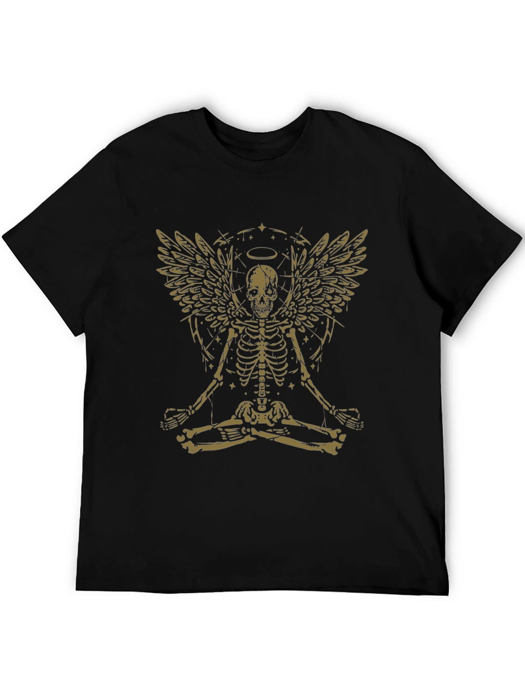 Skeleton Angel Meditation Graphic T-Shirt