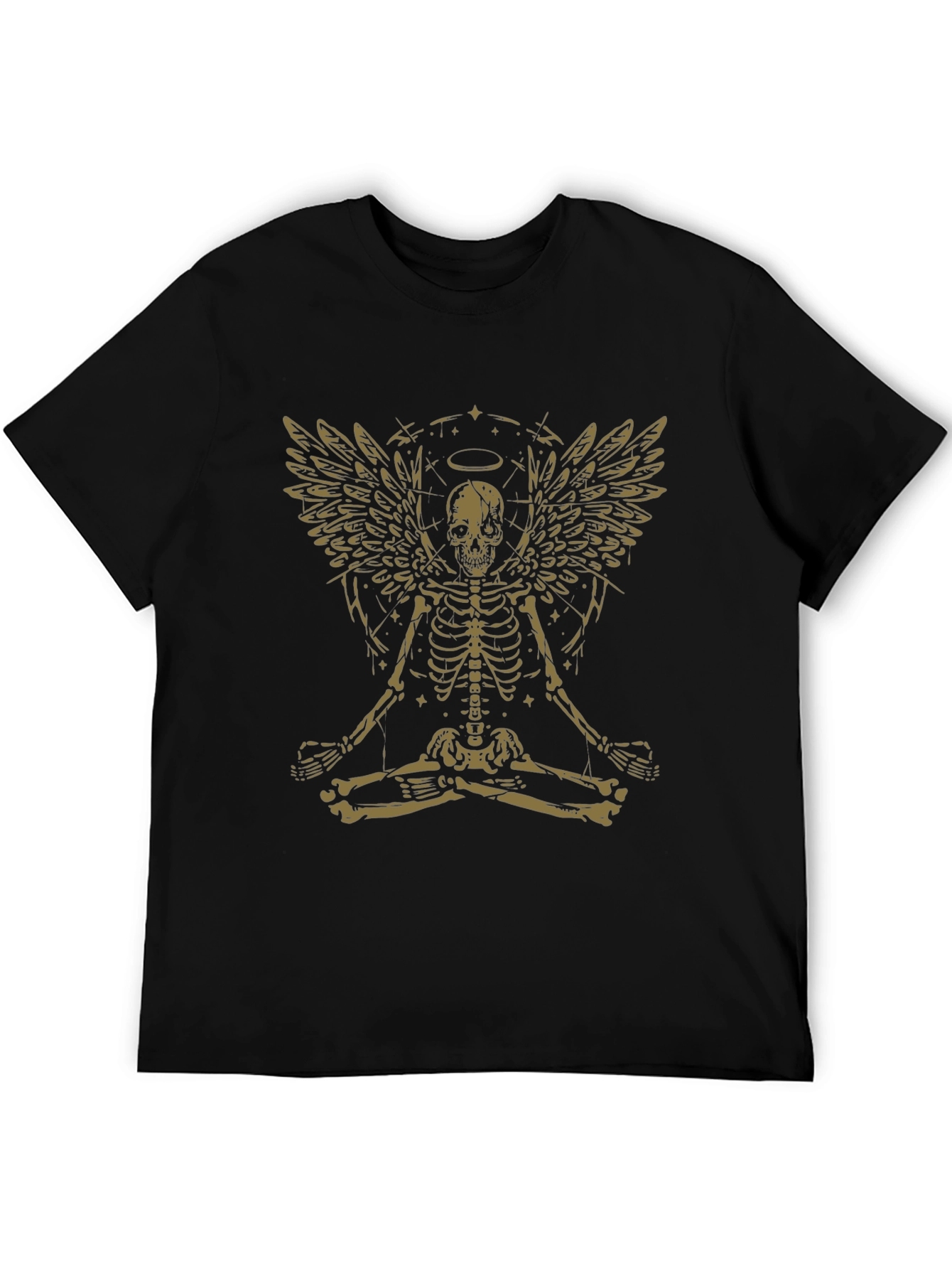 Skeleton Angel Meditation Graphic T-Shirt