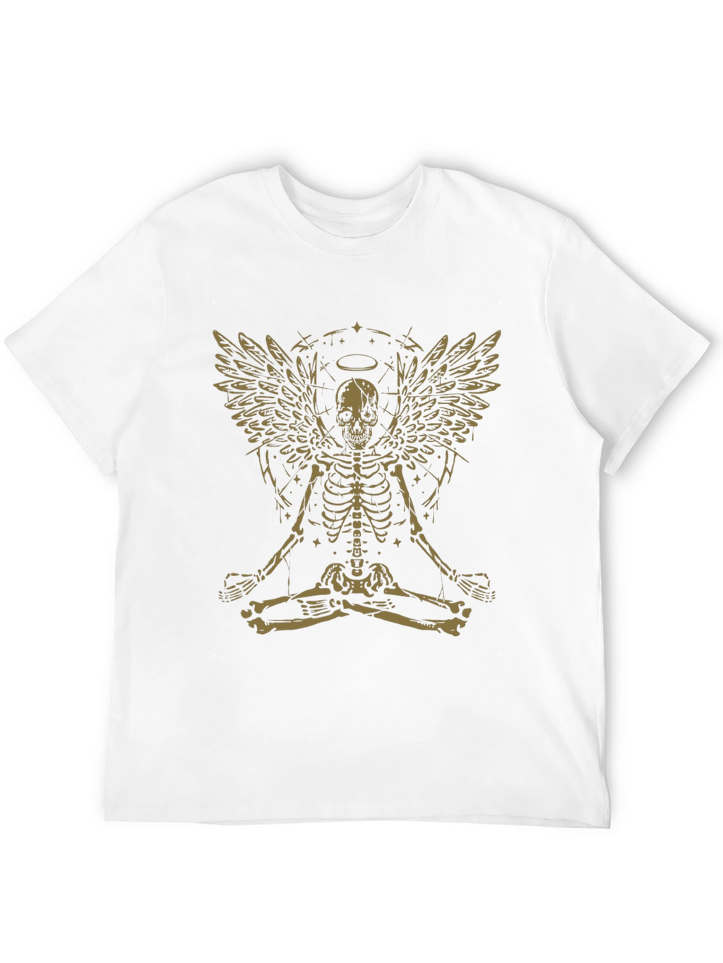 Skeleton Angel Meditation Graphic T-Shirt