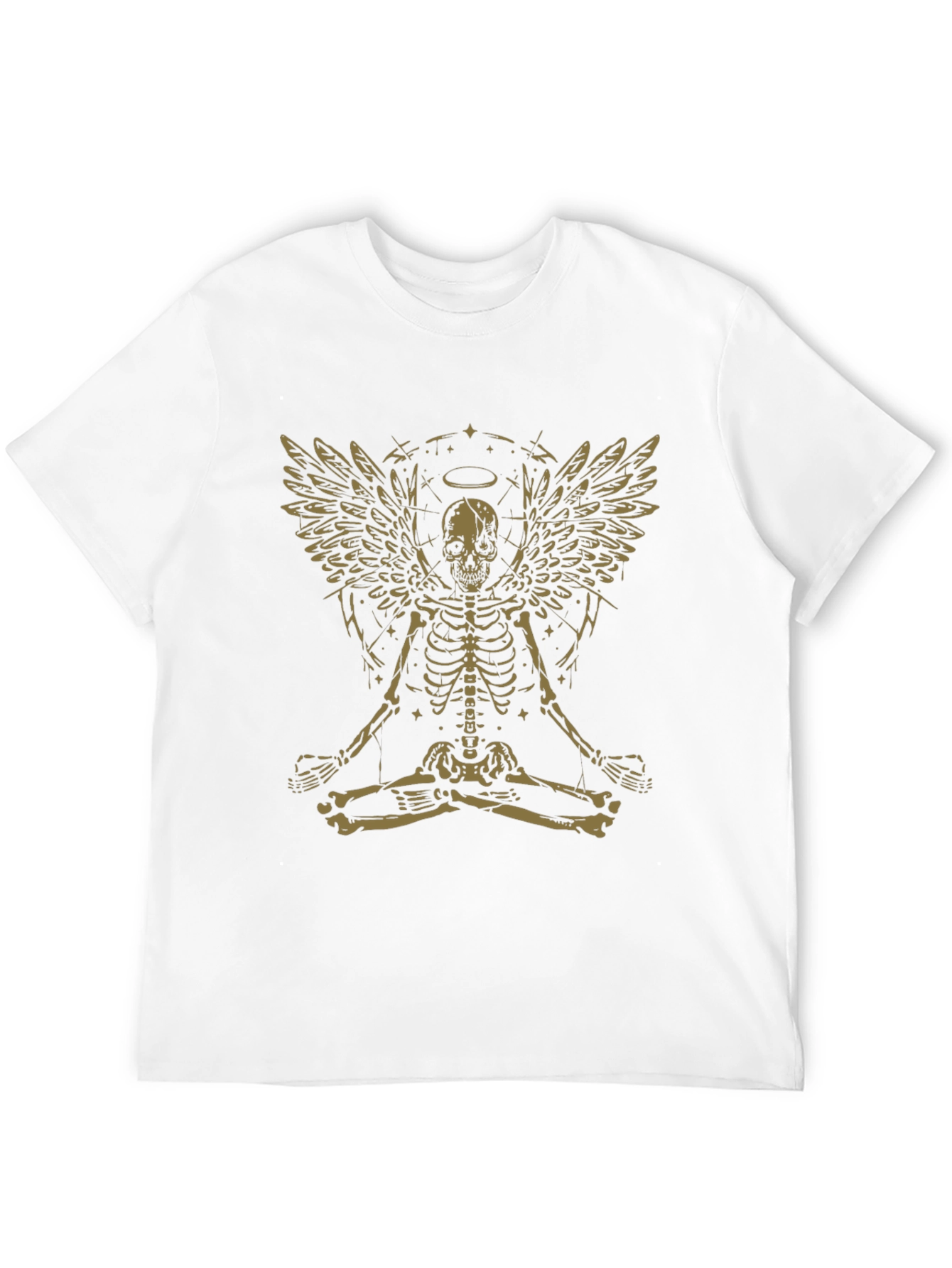 Skeleton Angel Meditation Graphic T-Shirt