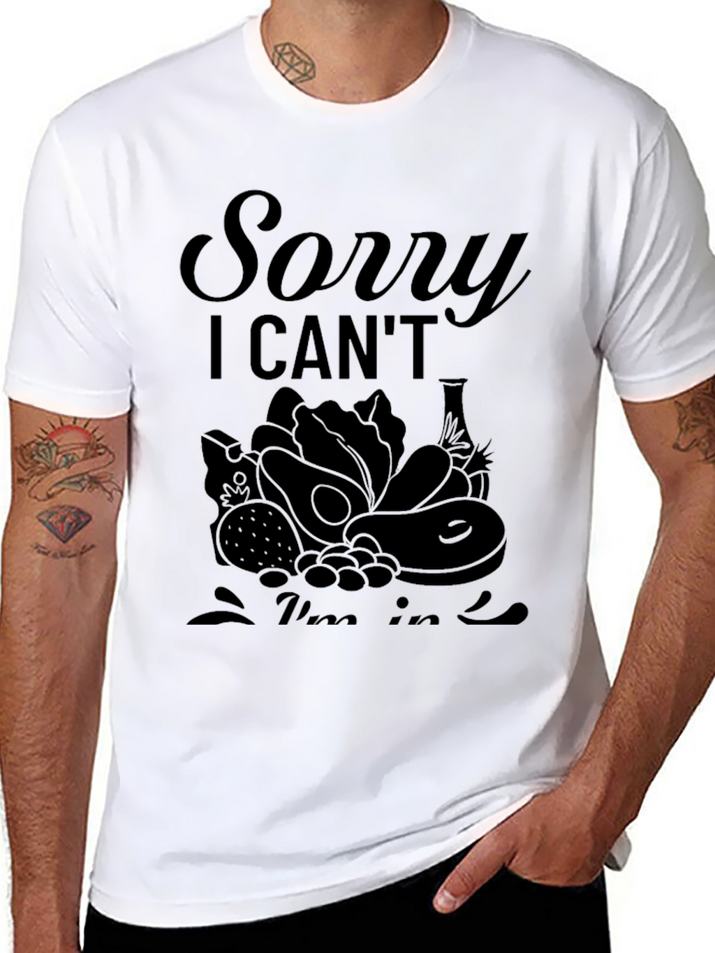 Sorry I Cant Im in Keto Black T-Shirt