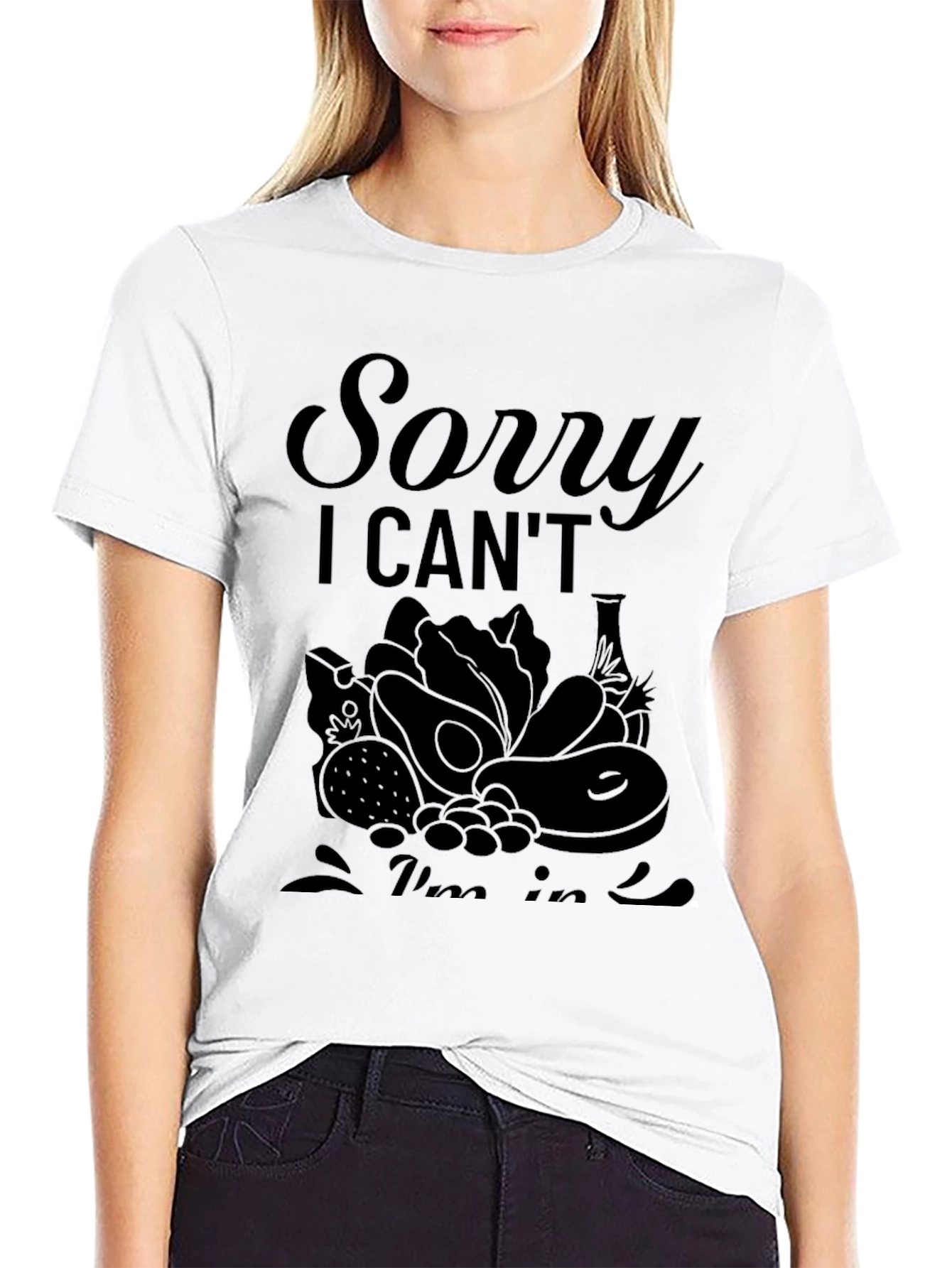Sorry I Cant Im in Keto Black T-Shirt
