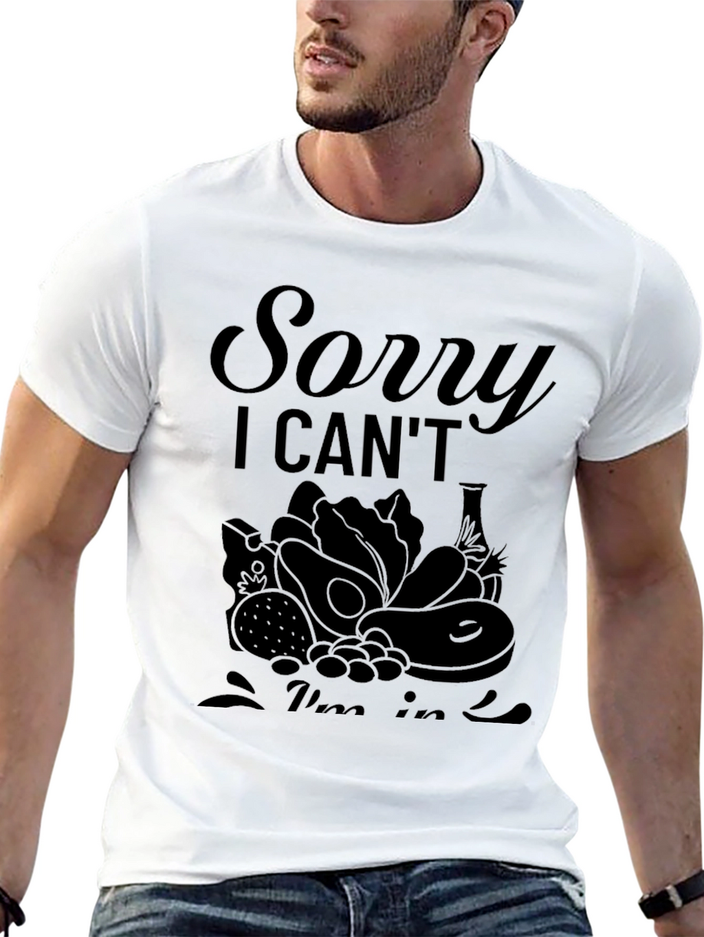Sorry I Cant Im in Keto Black T-Shirt