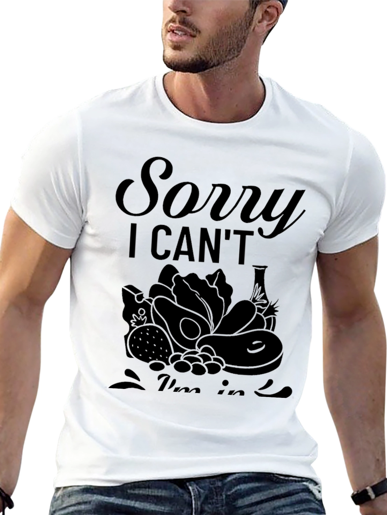 Sorry I Cant Im in Keto Black T-Shirt