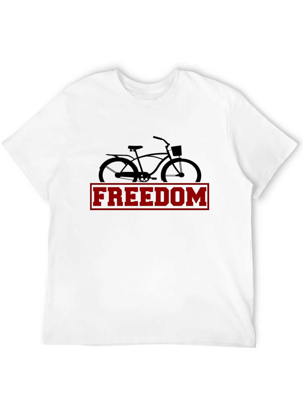 Freedom Bicycle Graphic Tee - Stylish Mens Black T-Shirt