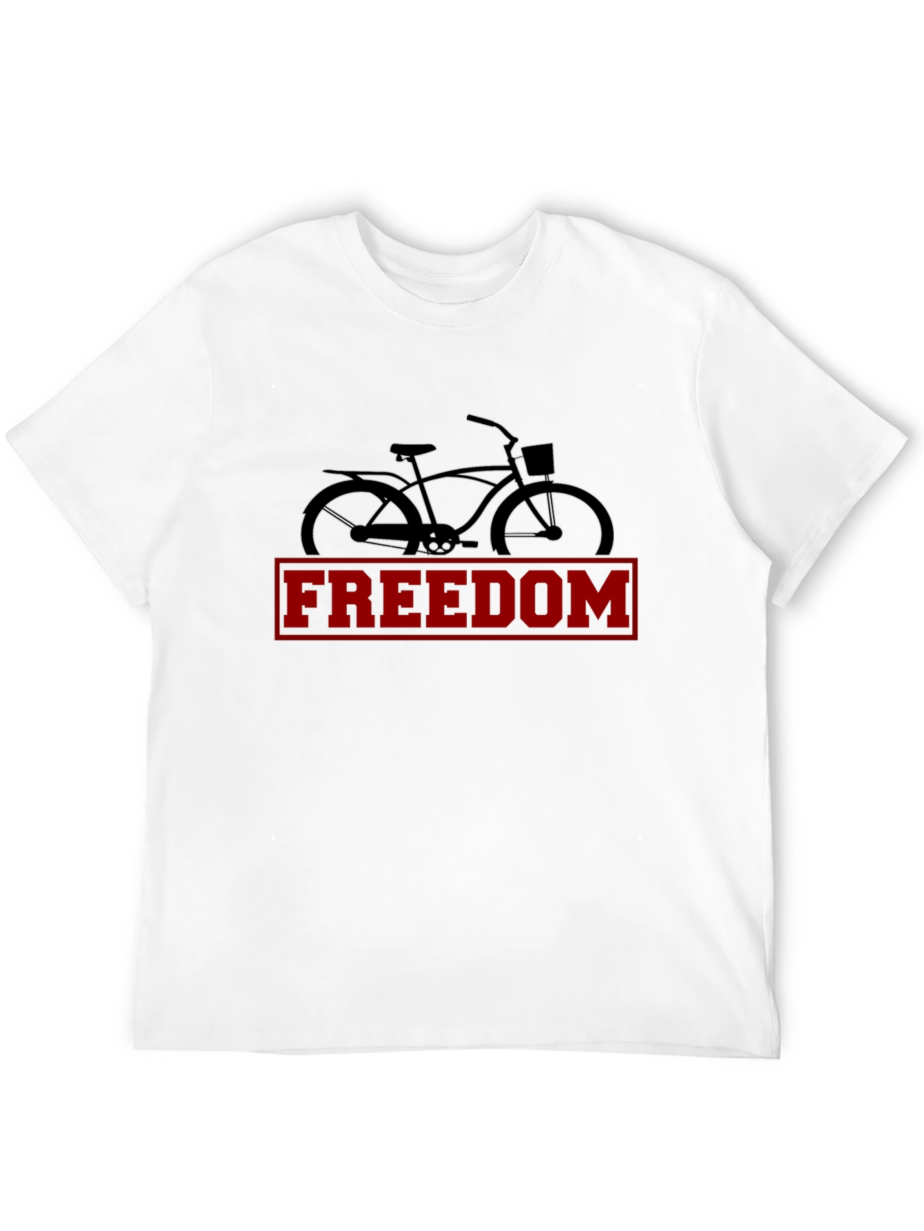 Freedom Bicycle Graphic Tee - Stylish Mens Black T-Shirt