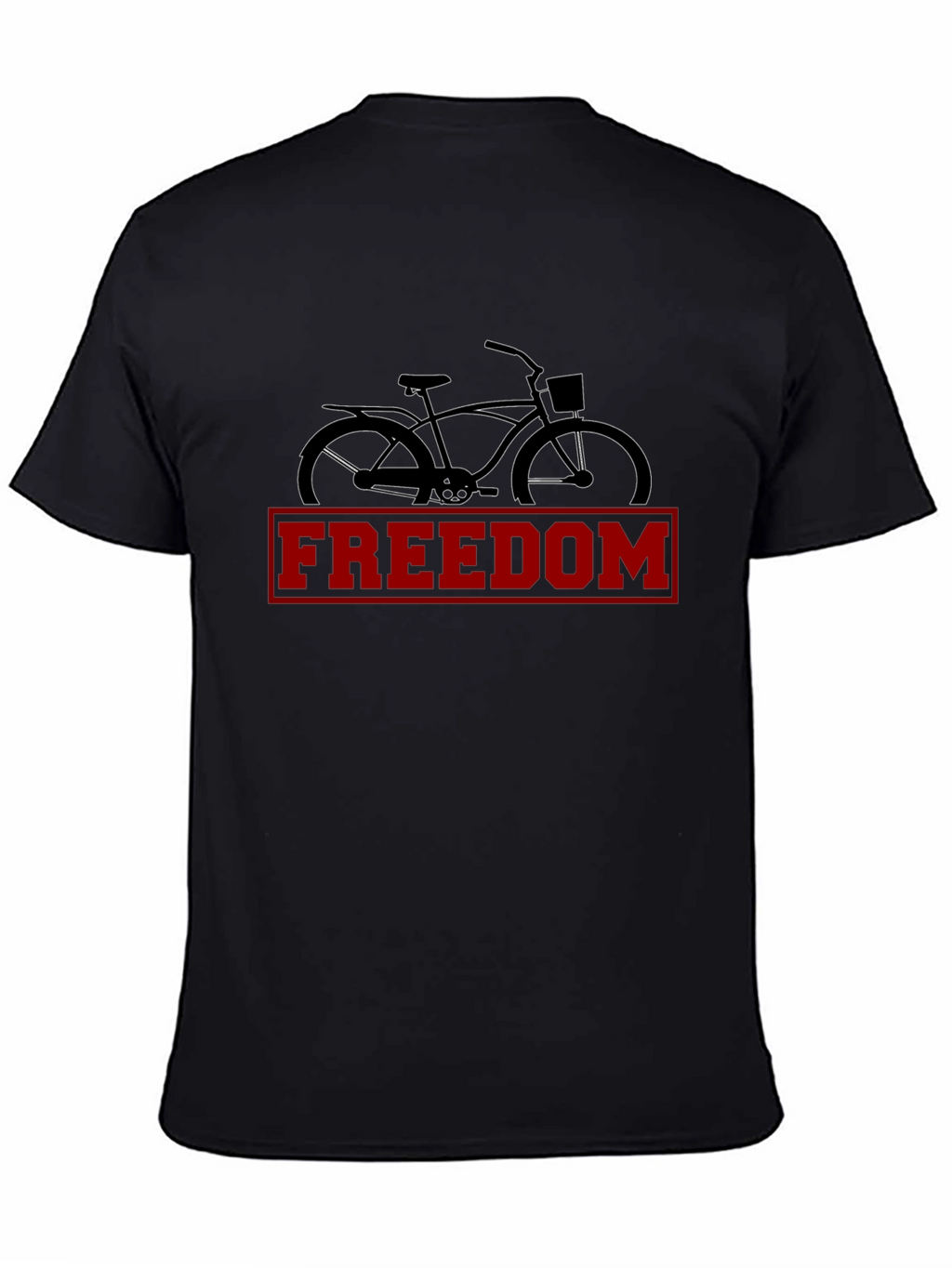 Freedom Bicycle Graphic Tee - Stylish Mens Black T-Shirt