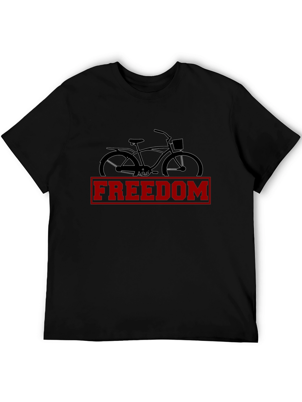 Freedom Bicycle Graphic Tee - Stylish Mens Black T-Shirt