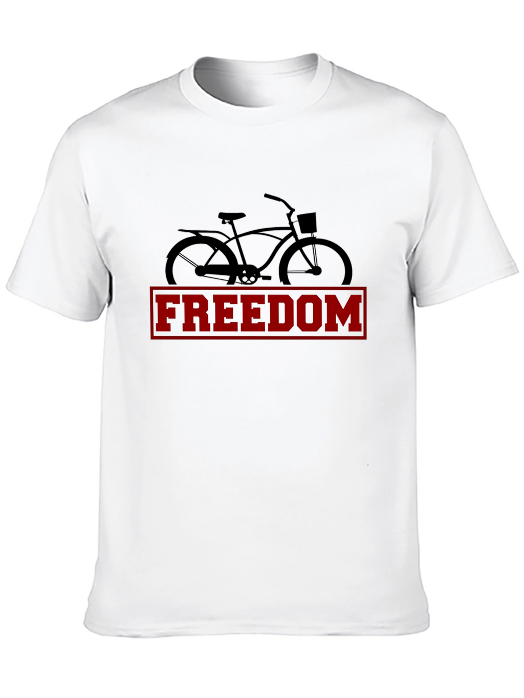 Freedom Bicycle Graphic Tee - Stylish Mens Black T-Shirt
