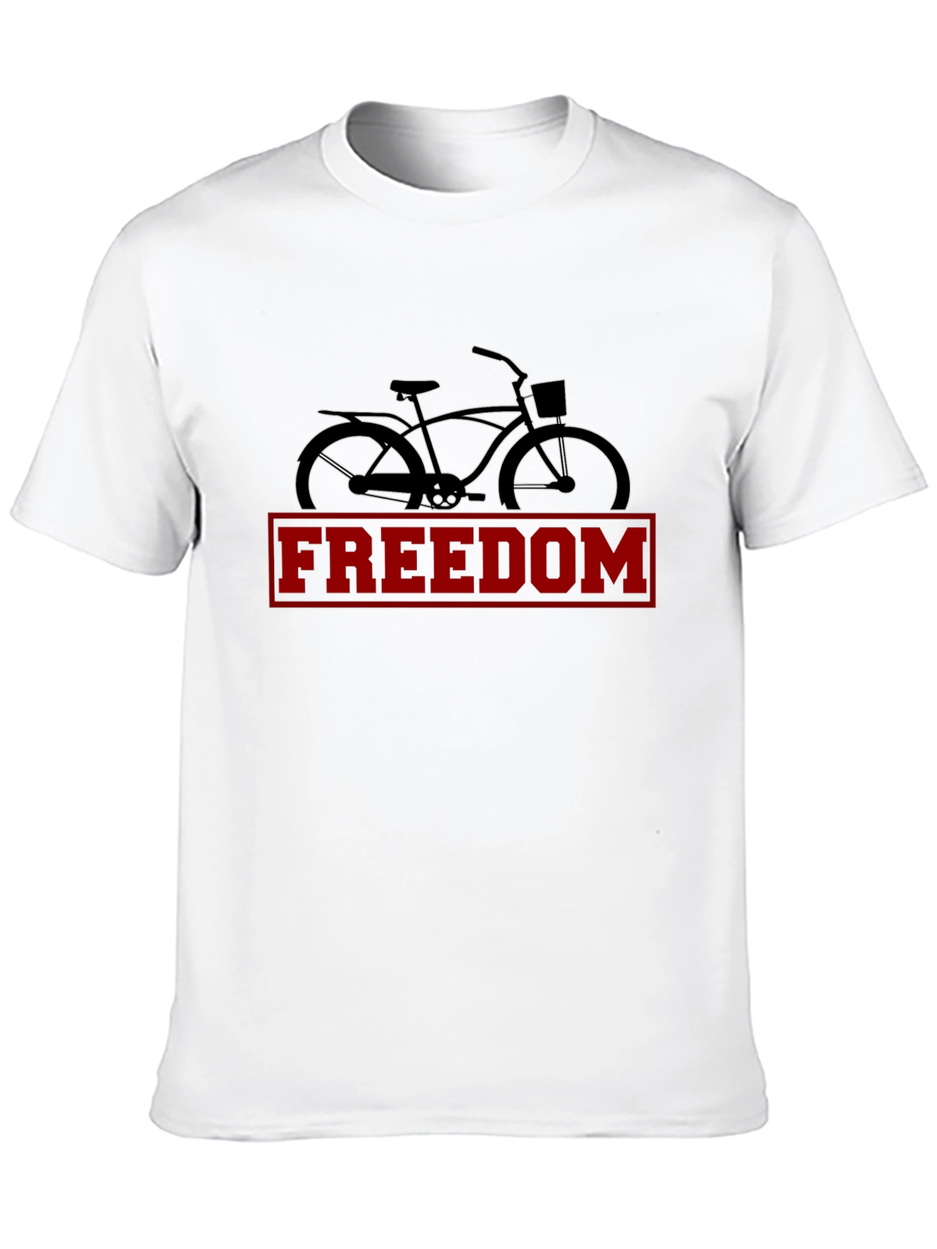 Freedom Bicycle Graphic Tee - Stylish Mens Black T-Shirt