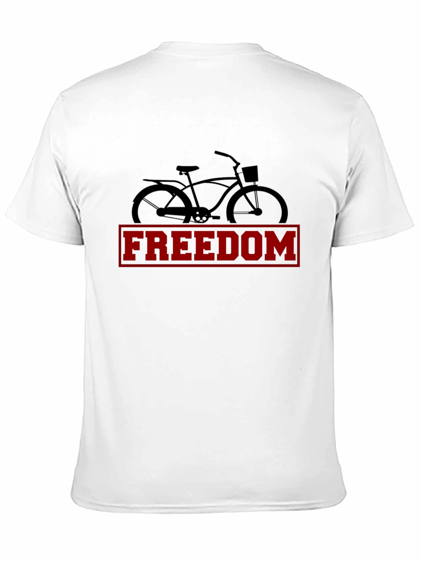 Freedom Bicycle Graphic Tee - Stylish Mens Black T-Shirt