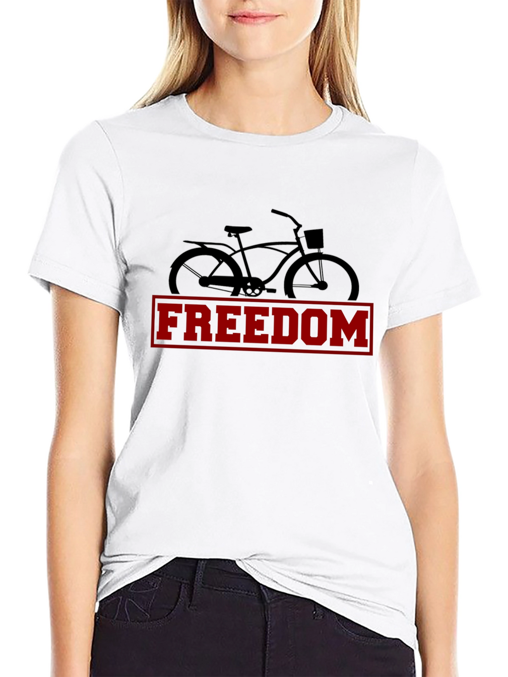 Freedom Bicycle Graphic Tee - Stylish Mens Black T-Shirt
