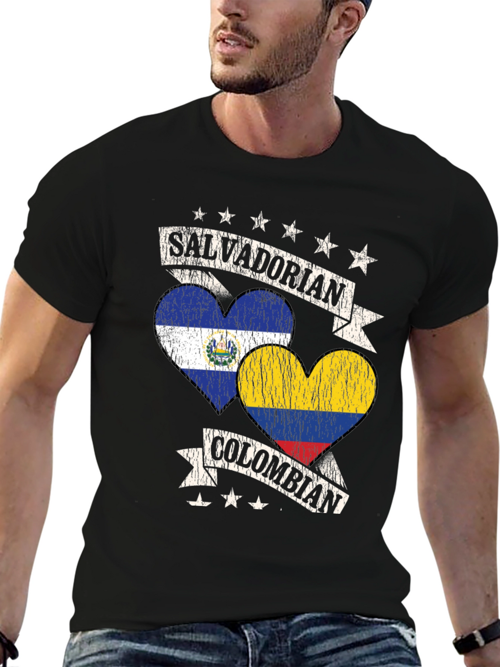 Salvadorian Colombian Heart T-Shirt