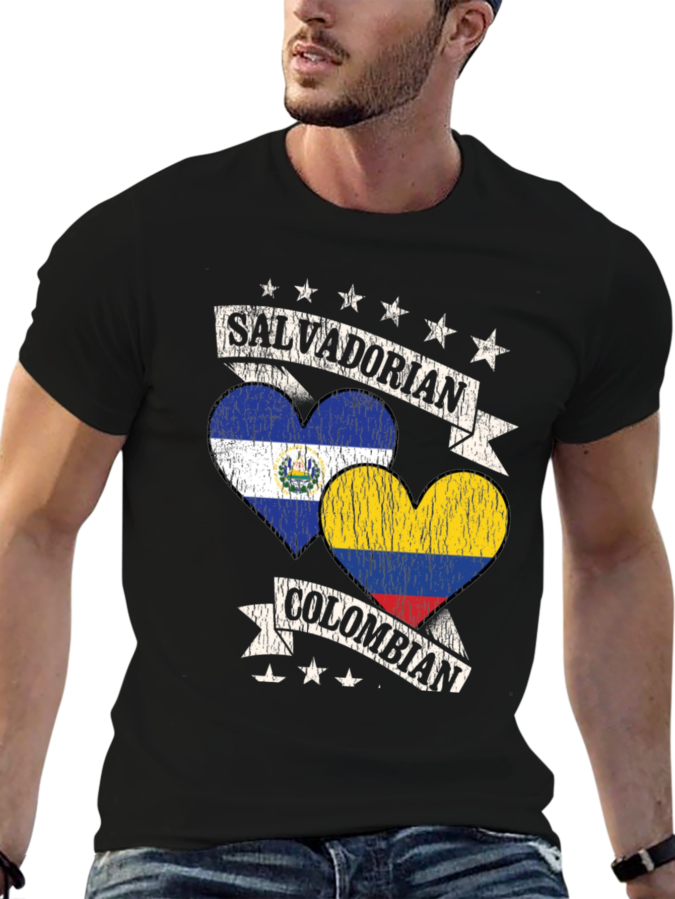 Salvadorian Colombian Heart T-Shirt