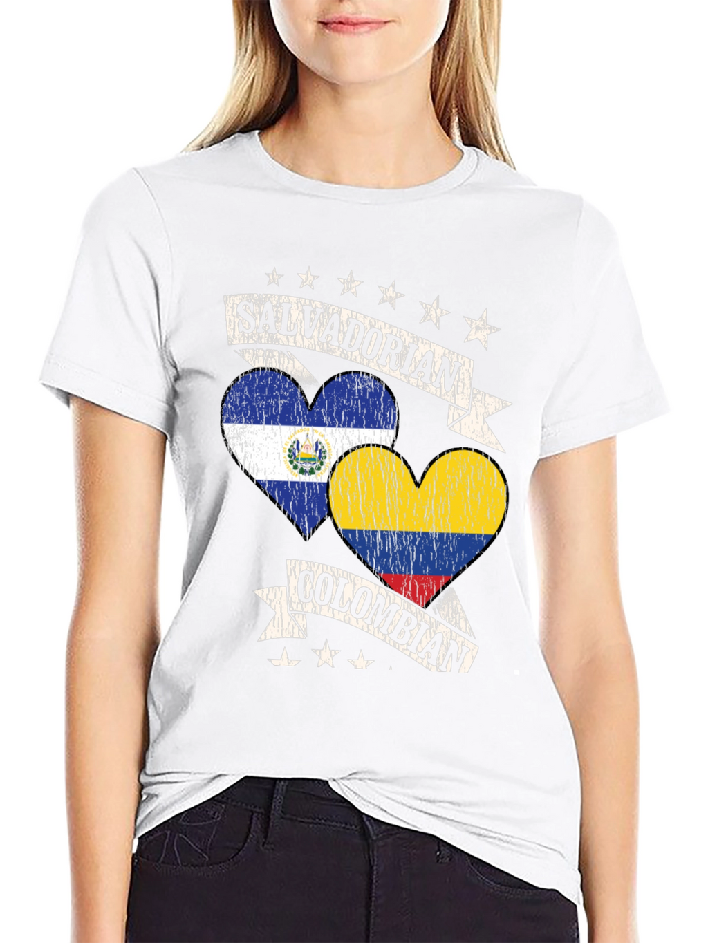 Salvadorian Colombian Heart T-Shirt