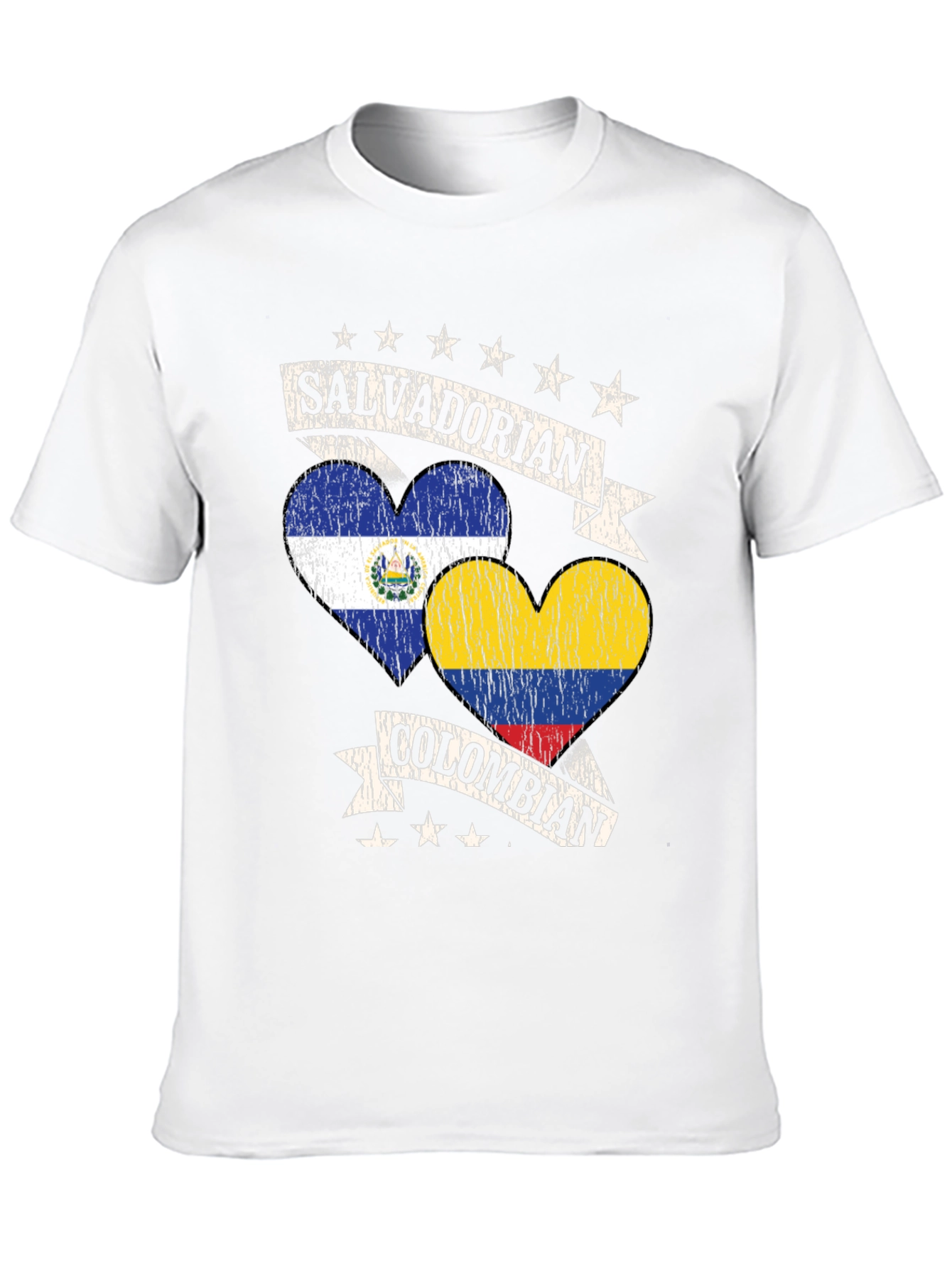 Salvadorian Colombian Heart T-Shirt