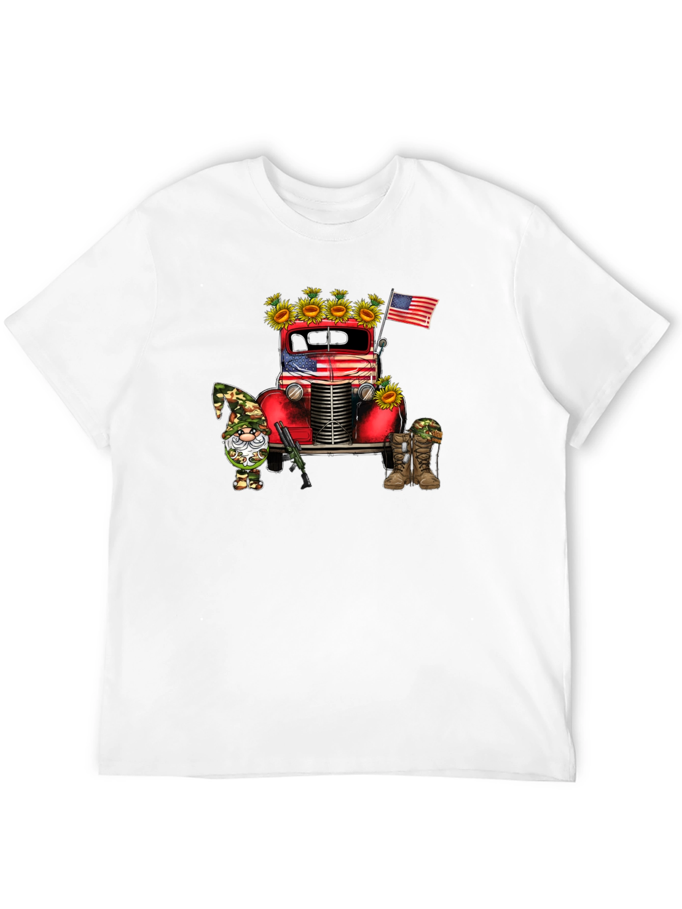 Patriotic Truck & Gnome Graphic Tee