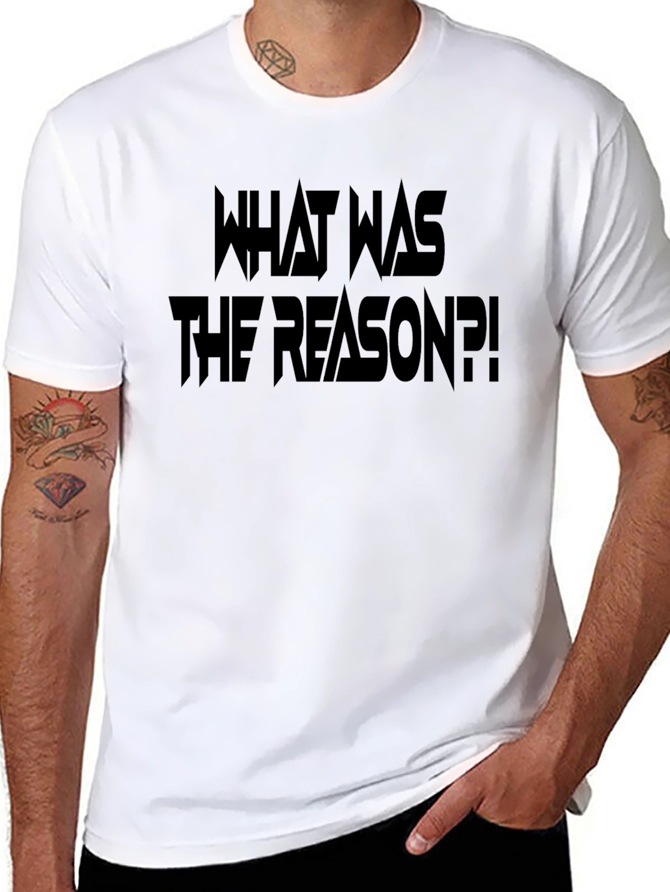 What Was The Reason Black Graphic Tee