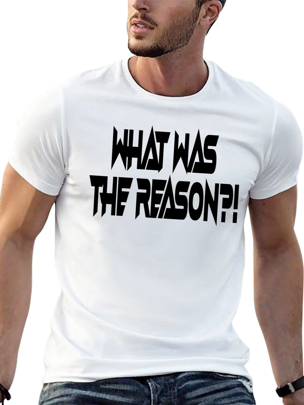 What Was The Reason Black Graphic Tee