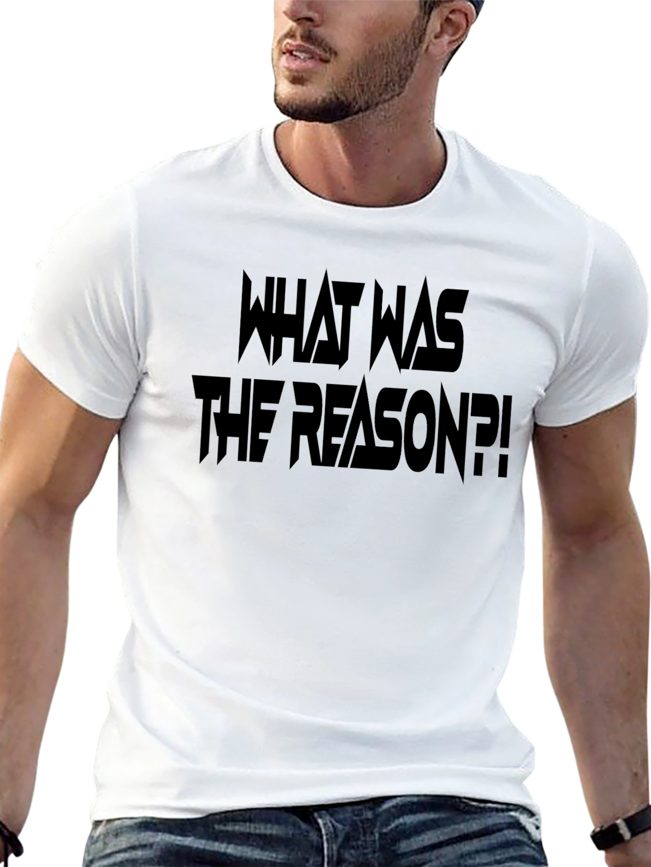 What Was The Reason Black Graphic Tee