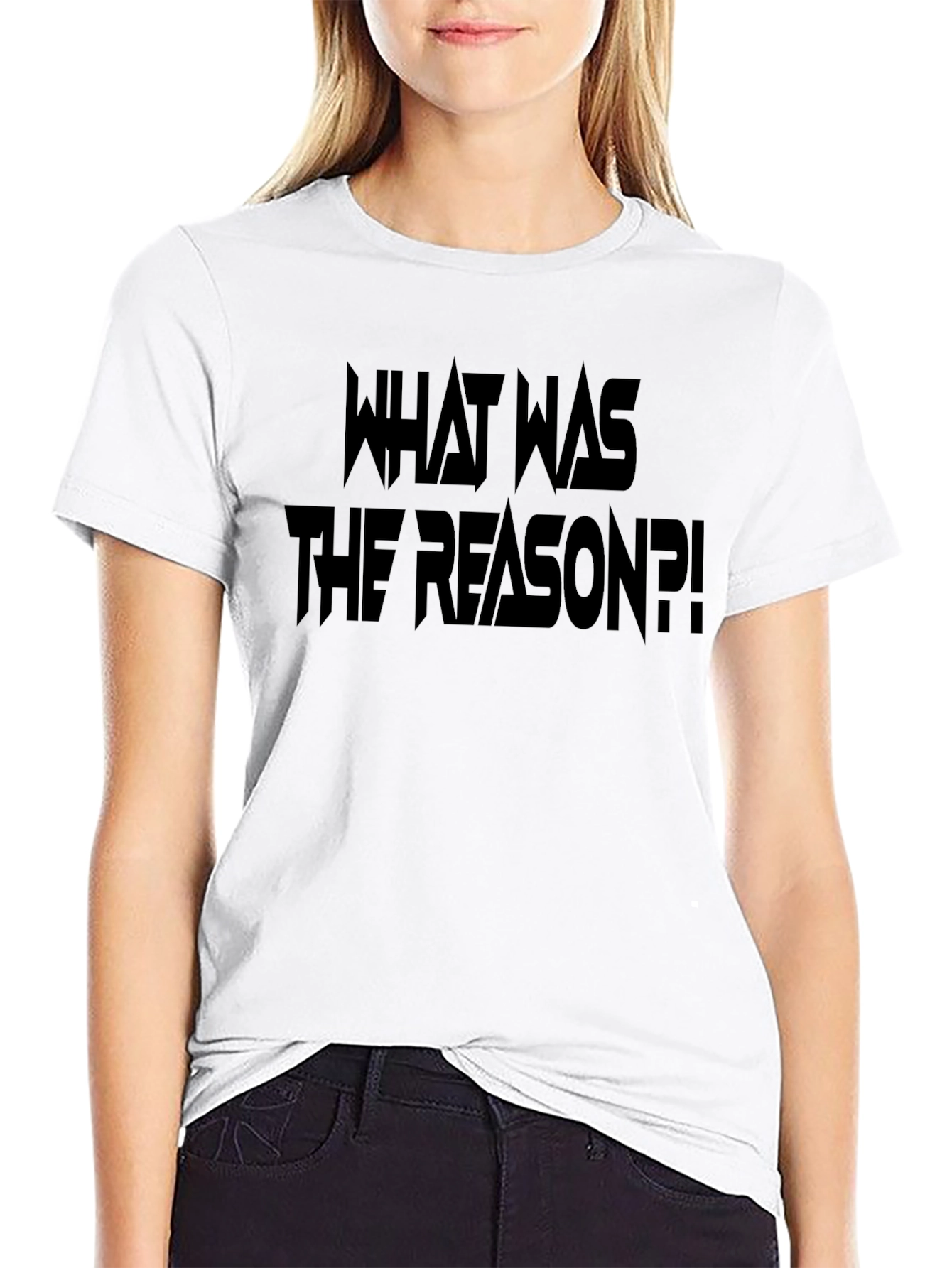What Was The Reason Black Graphic Tee