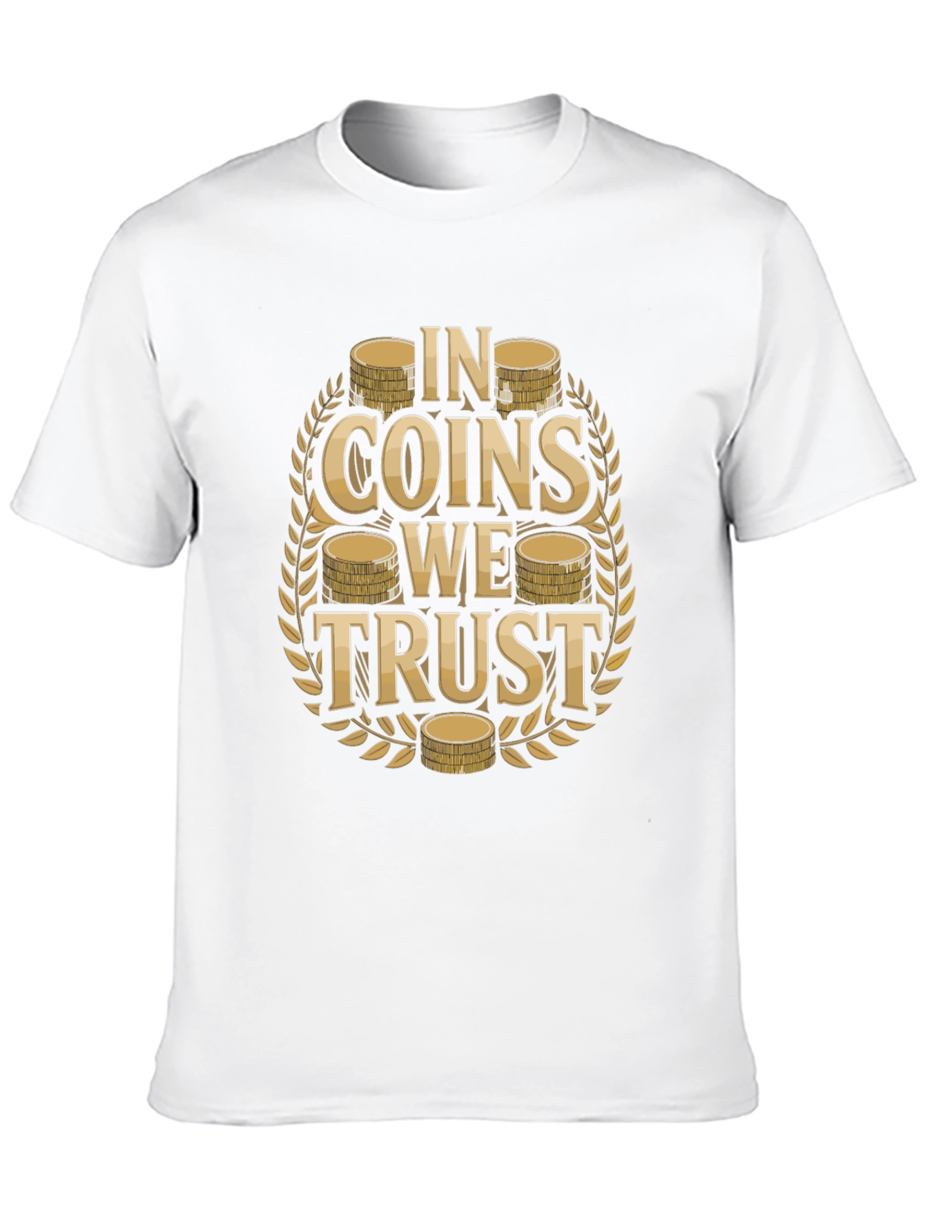 In Coins We Trust Graphic Tee - Black Cotton