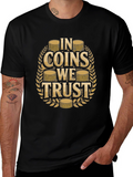 In Coins We Trust Graphic Tee - Black Cotton