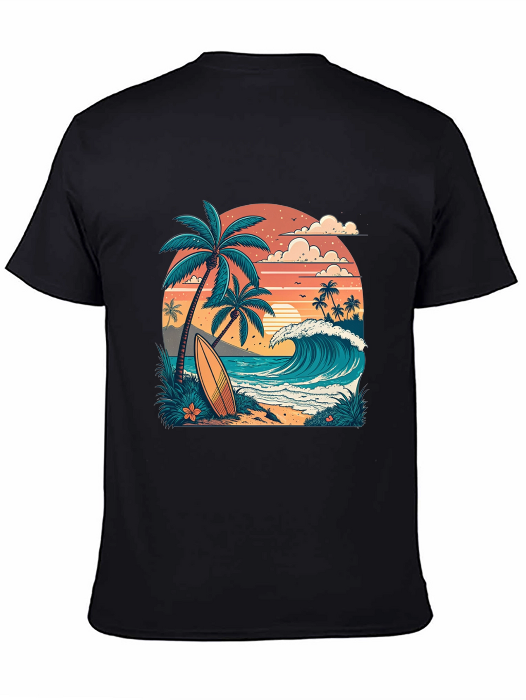 Tropical Surf T-Shirt - Beach Vibes