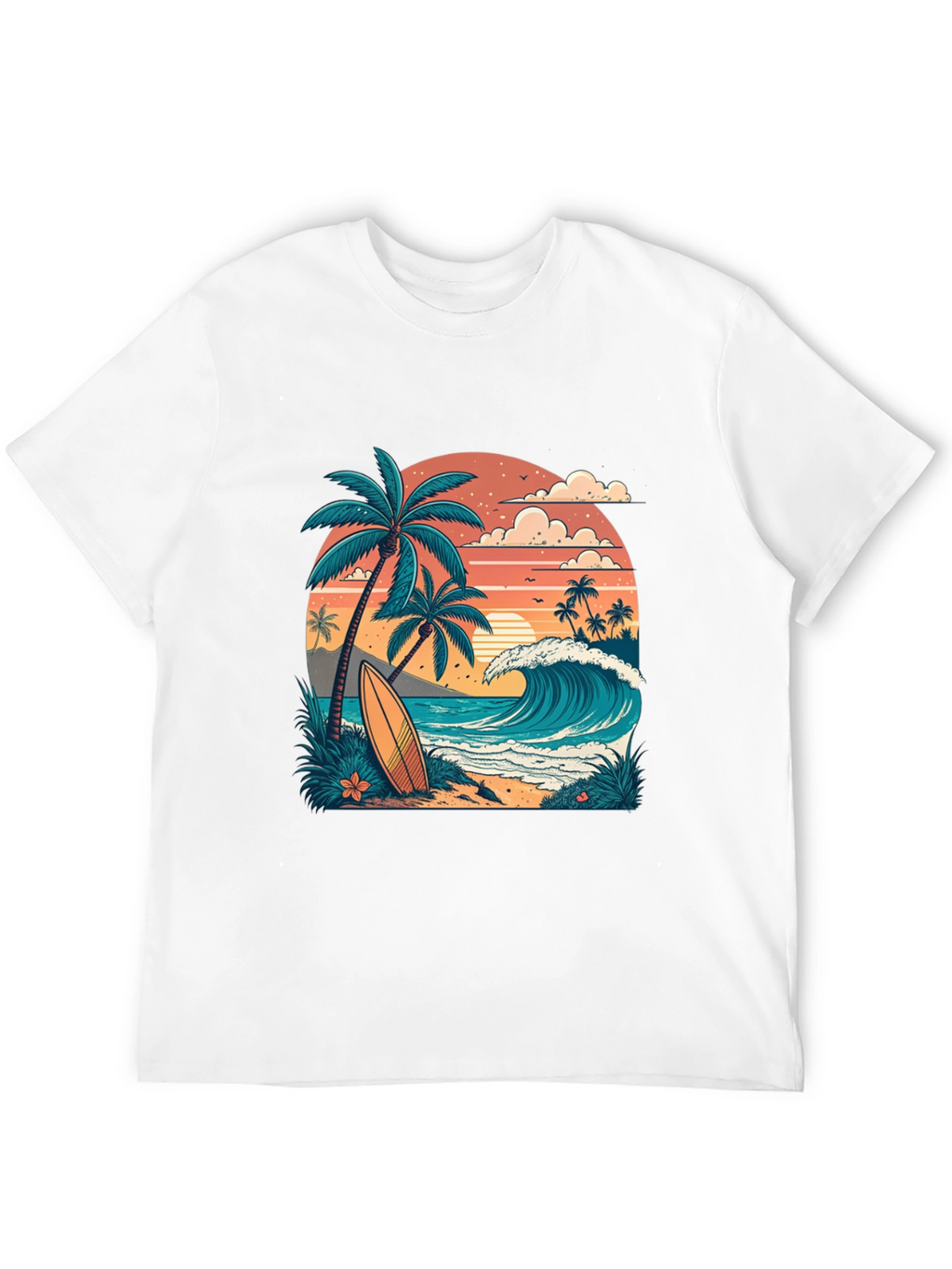 Tropical Surf T-Shirt - Beach Vibes