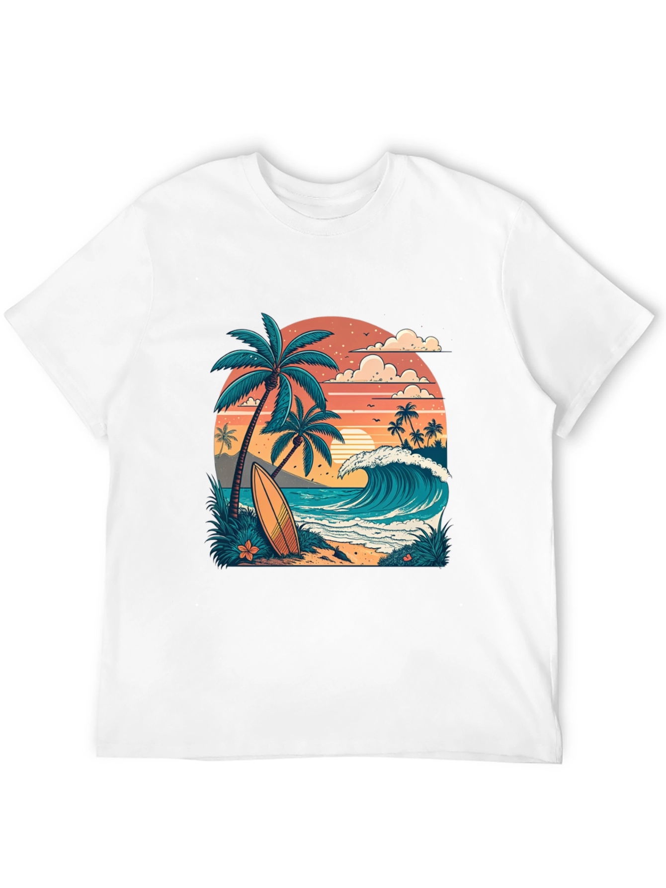 Tropical Surf T-Shirt - Beach Vibes