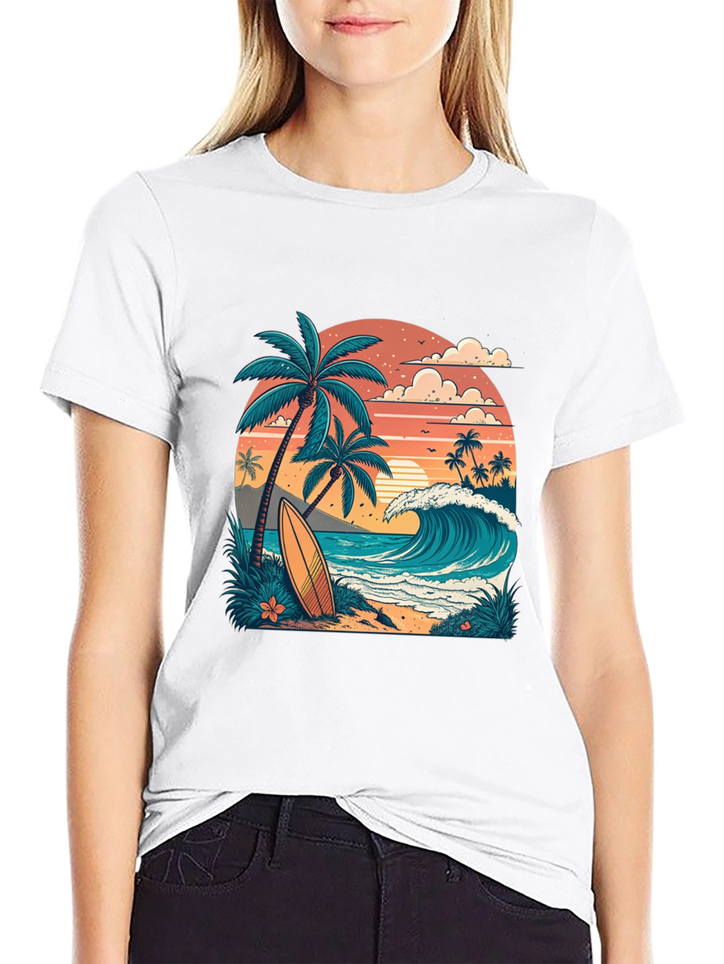 Tropical Surf T-Shirt - Beach Vibes