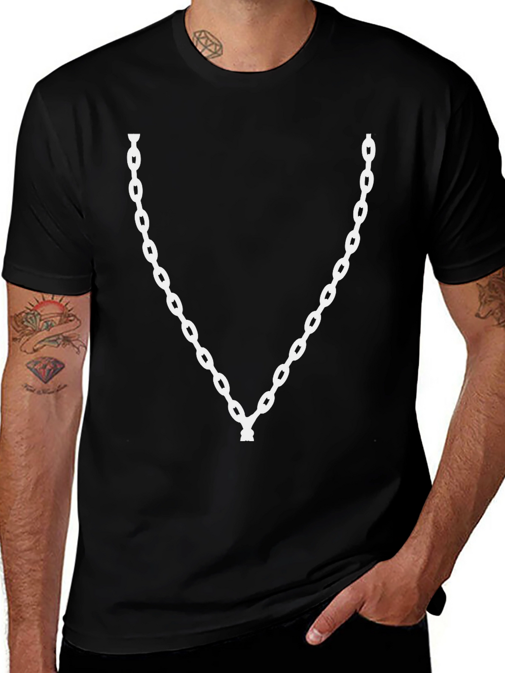 Chain Tee - Graphic Print T-Shirt